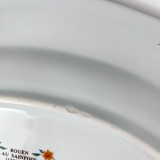 Image 1 of Große ovale Schale, Modell Gien, Rouen-Esparsette, 1990