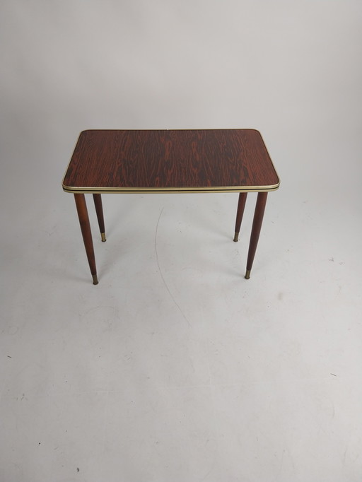 1 x 1950's side table with copper feet