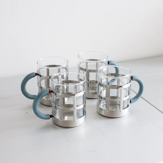 Image 1 of Hervidor Alessi 9093 de Michael Graves + 4 tazas: un clásico del diseño posmoderno.