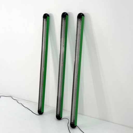 Tube lumineux néon vert de Disano, années 1980