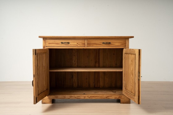 Armadio contenitore Art Nouveau in pino tedesco antico con due cassetti, circa 1910, Armadi contenitori, Legno (foto 5 di 14)