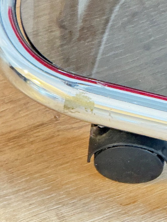 Image 1 of Servierwagen aus Rauchglas und Chrom aus den 1970er Jahren