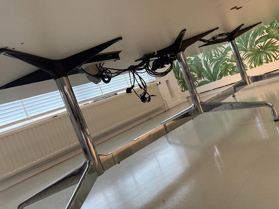 Image 1 of Vergader set Eames: Segmented table + 6 stoelen EA108