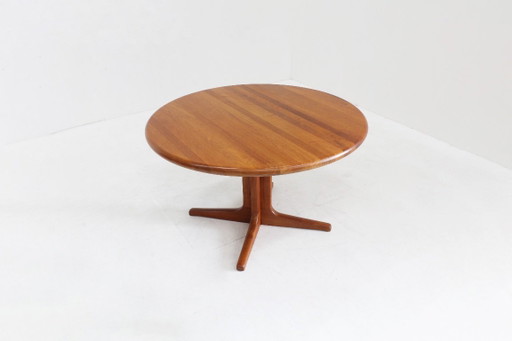 Table de salle à manger ronde extensible vintage danoise en teck massif Glostrup – eettafels, Wood (photo 2 of 8)