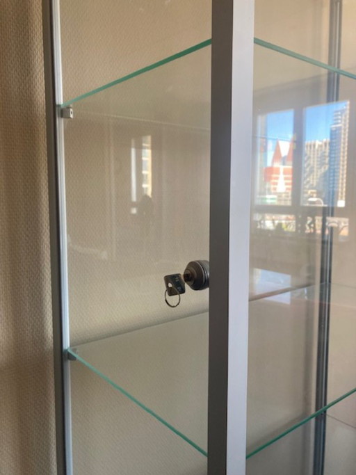 Sleek vitrine cabinet. 