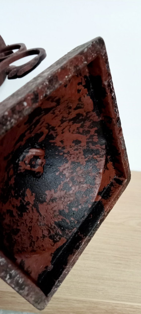 Image 1 of Brocante rustikaler ländlicher Fleur des Lis Kerzenständer