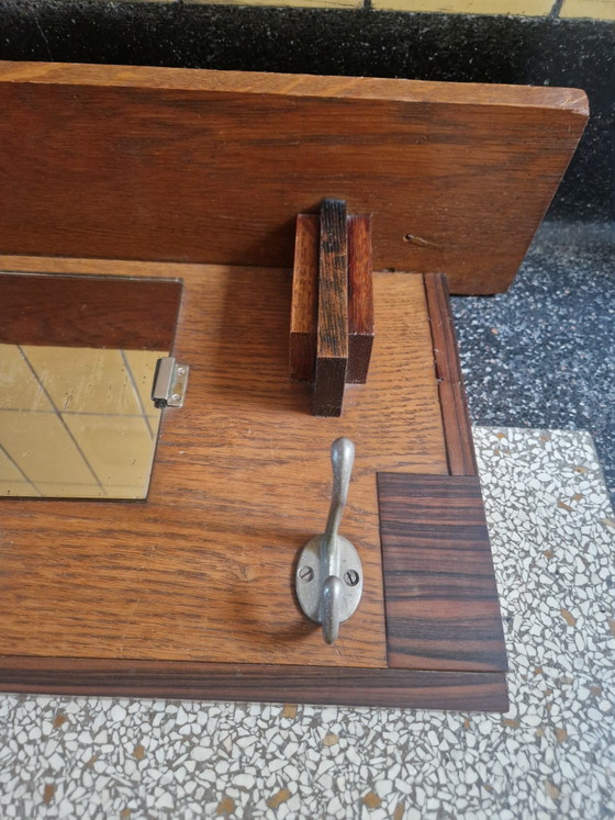 Image 1 of Wunderschöne Garderobe aus der Amsterdamer Schule – Eiche & Coromandel – Art déco 1920er/1930er Jahre