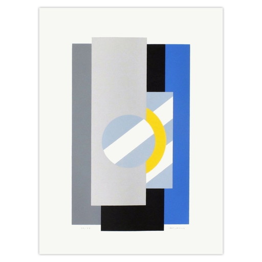 François Decq Signierter Siebdruck Komposition II 1980 – lithos zeefdrukken, Paper (photo 2 of 5)