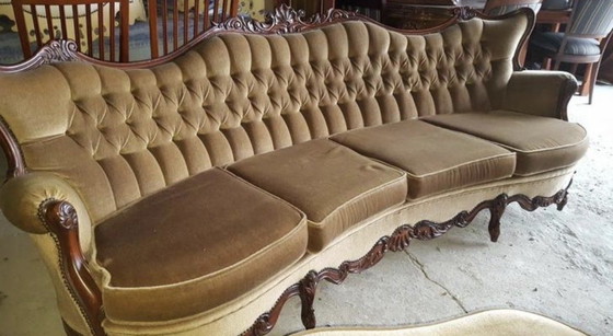 Image 1 of Barok bank met fauteuils 