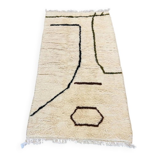 Alfombra marroquí hecha a mano 200cmx100cm