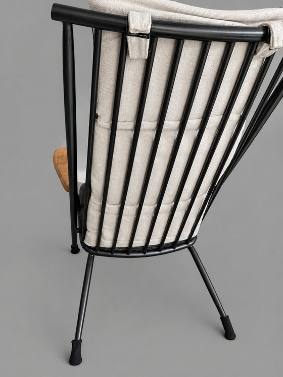 Huntingdon Studio Chair, Cuir noir et métal, Fauteuils, Bois, Design (photo 2 sur 5)