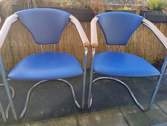 Image 1 of Design vintage classique | Pièce de collection des années 90 | Bois véritable et chrome