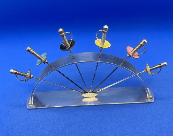 Image 1 of Vintage set cocktailprikkers van WMF