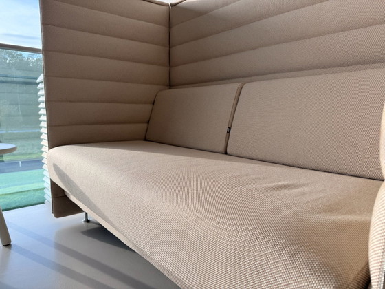 Vitra Alcove Plus Divano 2 posti, Divani acustici, Tessile, Cromo, Beige (foto 5 di 8)