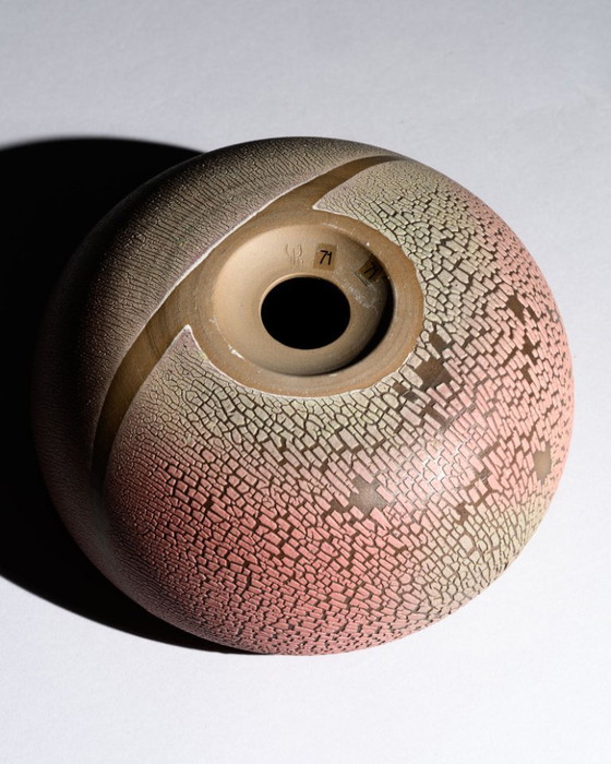 Image 1 of Artist Ceramist Mario Enke Studiokeramik German Studio Ceramic Vase & Bowls Trio East German Art Pottery