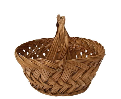 Vintage Wicker Picnic Basket 27x22x15 cm
