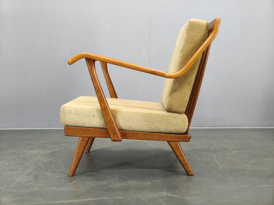 Image 1 of Rare Prototype Oak Armchair with Label, Brno, 1950s