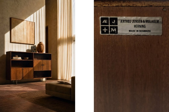 Image 1 of Buffet scandinave moderne du milieu du siècle en palissandre avec bar par Æ. Jensen et T. Mølholm pour Herning, années 1960