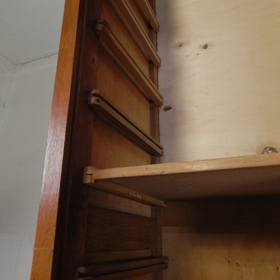 Image 1 of Eichenschrank mit Rollläden und 3 Rollläden, 180 cm hoch, 1950er Jahre