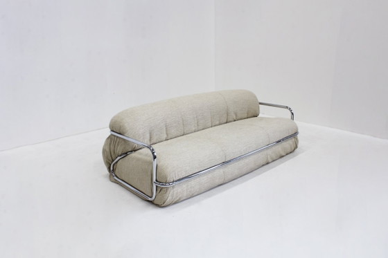 Vintage Italian Mario Sabot Sofa 1970s – 3-5 seaters, Chrome (photo 9 of 9)