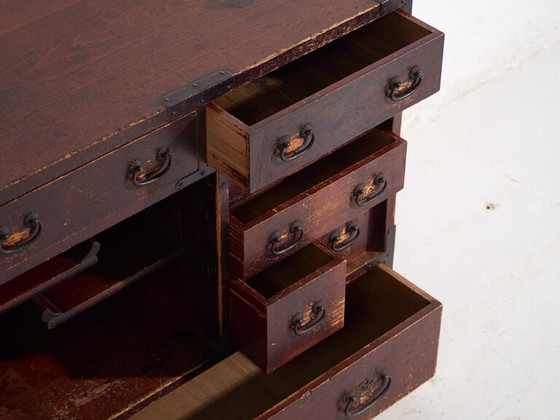 Antique Japanese cedarwood choba-dansu, Meiji/Taishō period (c. ) #45 – Chest of drawers, Cast Iron (photo 17 of 40)