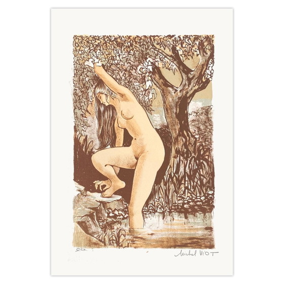 Michel Viot gesigneerde lithografie Nu à la rivière I 1965 – Litho's & Zeefdrukken, Paper (photo 4 of 5)