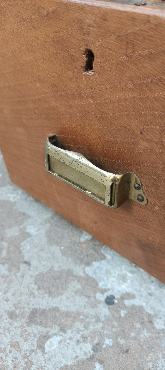 Image 1 of Mobile schedario da scrivania vintage in legno anni '20 New Objectivity