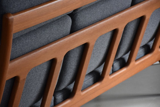 Image 1 of Divano con schienale alto Mid Century Design Teak anni '60 Kvadrat