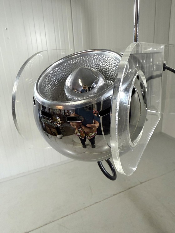 Image 1 of Lampada a sospensione in plexiglass stile Gino Sarfatti, anni '70