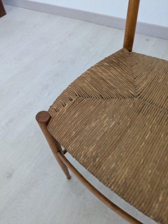 Image 1 of Authentischer Chiavarina-Stuhl aus Naturholz mit Sitzfläche aus geflochtenem Stroh - Ikone des italienischen Kunsthandwerks
