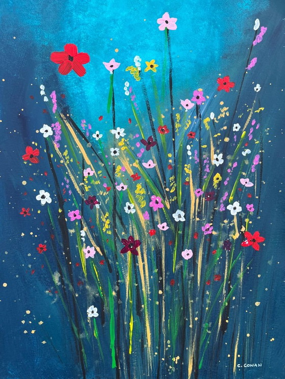 Acrylique Originale Encadrée 40x30 – Peintures et dessins, Paper (photo 3 of 9)