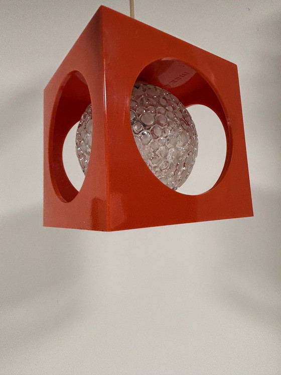 Image 1 of Suspension allemande style Spoutnik, années 70, style Mid-Century, en verre, par Richard Essig