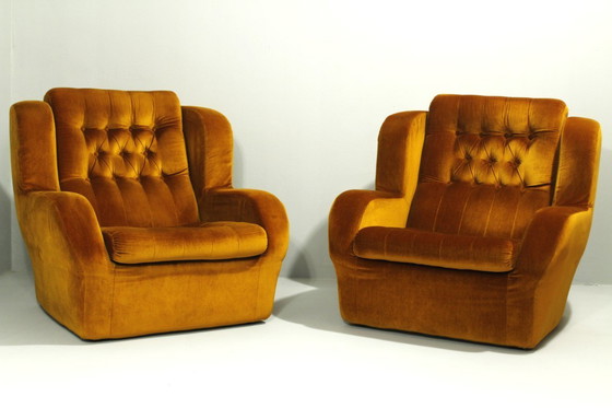 Image 1 of A Pair of Vintage Comfortable Armchairs, Jitona, 1980s