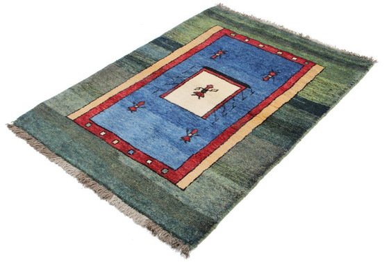 Image 1 of Original Perserteppich Gabbeh Ghashghai Orientteppich 148 cm x 110 cm Alt Natur