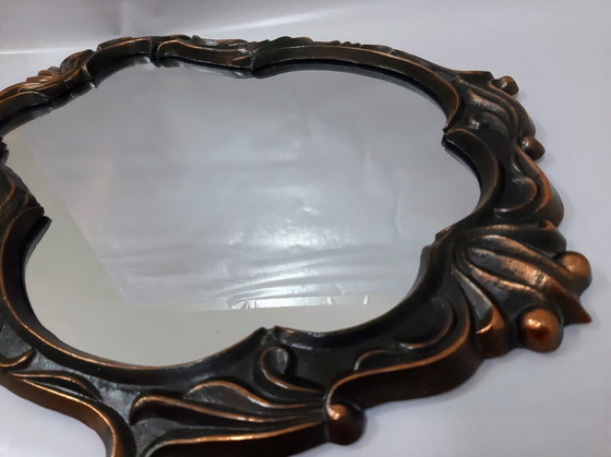 Image 1 of Specchio da parete russo decorato d'epoca: eleganza regale in bronzo e oro