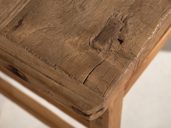 Antieke console tafel in primitieve stijl (ca. 1920) #16, Hout, Bruin, Vintage (foto 43 van 46)