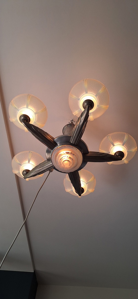 Image 1 of Art deco kroonluchter hanglamp 1920