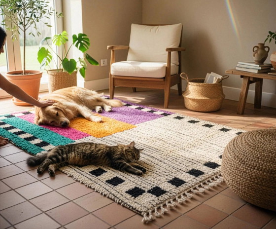 Grande tappeto berbero fatto a mano 2.5 x 1.5 m – Tappeti, Wool (photo 2 of 10)
