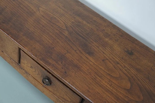 Spanischer rustikaler Bauern-Couchtisch aus Kastanienholz, 18. Jahrhundert