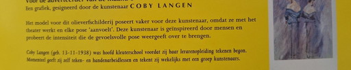 Ingelijste Zeefdruk Van Coby Langen – schilderijen tekeningen, Aluminium, Glass (photo 2 of 6)