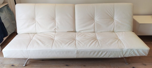 Sofá Smala – Cinna / Ligne Roset – Diseño de Pascal Mourgue – Cuero blanco – modulaire banken, Leather