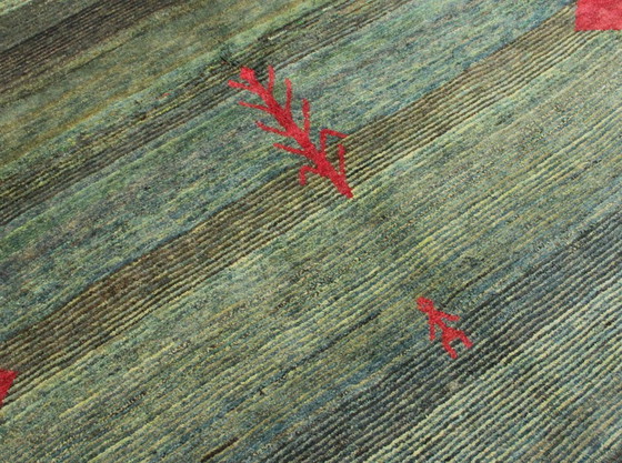 Image 1 of Original Perserteppich Gabbeh Ghashghai Orientteppich 214 cm x 172 cm Alt Natur