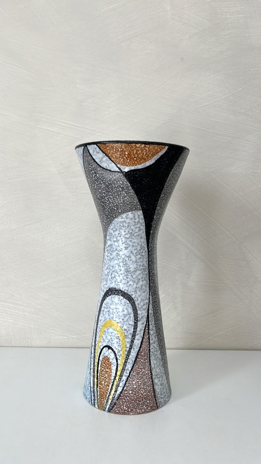 Vase Rumba en céramique colorée Gouda, Hollande années 60