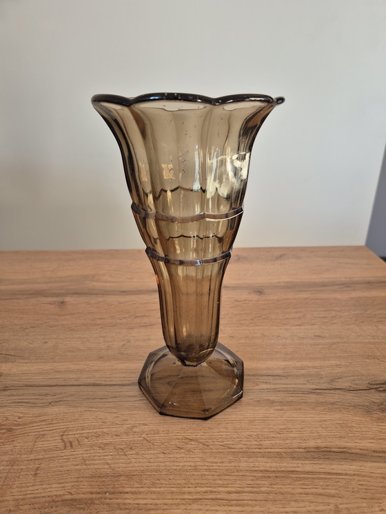 Image 1 of Jarrón de cristal Scalimont Art Déco