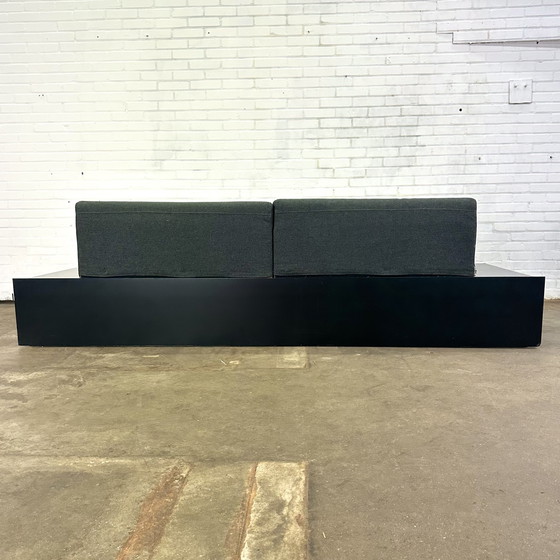 Image 1 of Harvink The Mission Sofa With Black Frame Dark Gray Upholstery