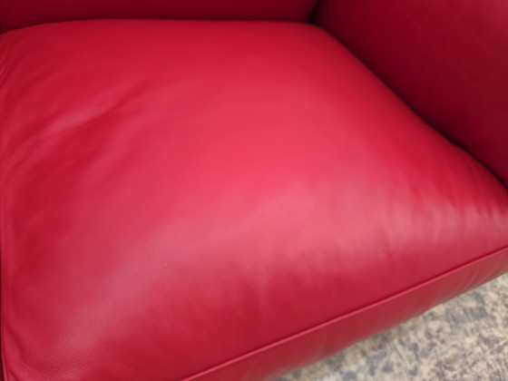 Image 1 of Poltrona Frau Twice sofa two seater designer sofa leather sofa couch red