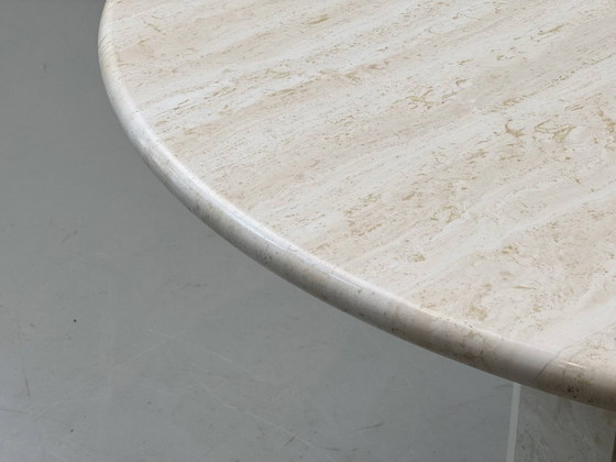 Image 1 of Mesa redonda de travertino, Italia, años 70