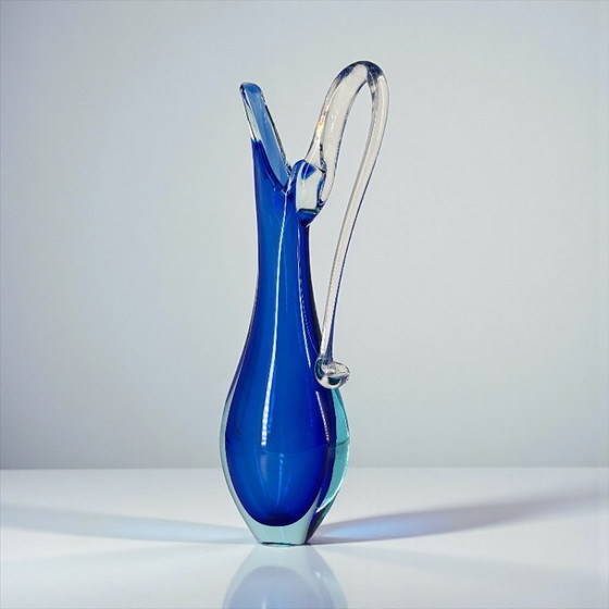 Image 1 of Vase en verre de Murano – Bleu cobalt – Vintage années 1960/1970