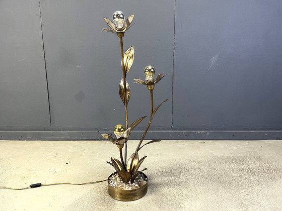 Image 1 of Lámpara de pie Lotus de Maison Jansen, años 70