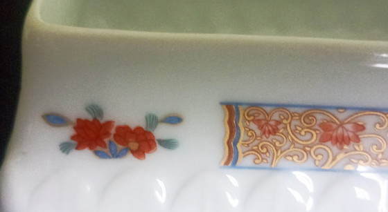 Image 1 of Limoges Bernardaud "Pondichéry sublime grande boîte à couvercle (18 cm)